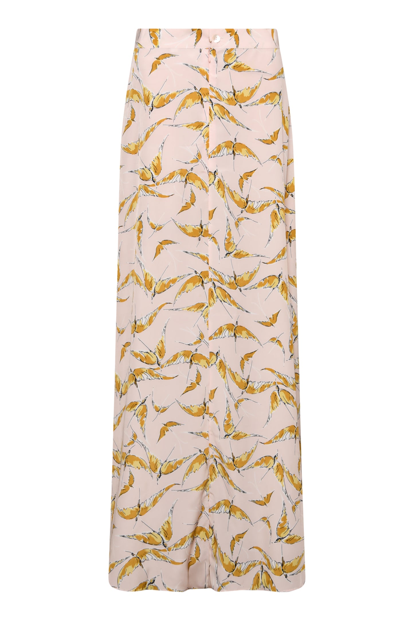 GUINEVERE MAXI SKIRT | PINK SWALLOWS PRINT
