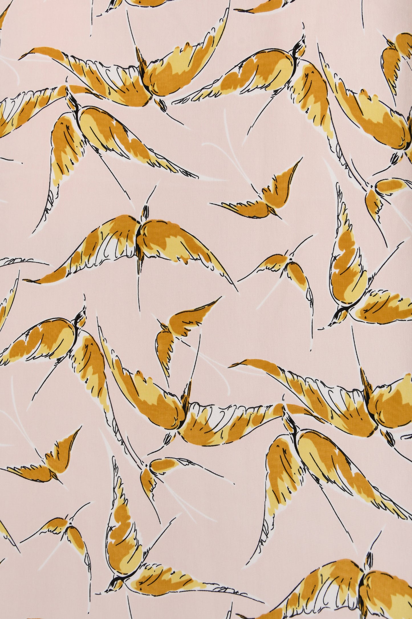 GUINEVERE MAXI SKIRT | PINK SWALLOWS PRINT