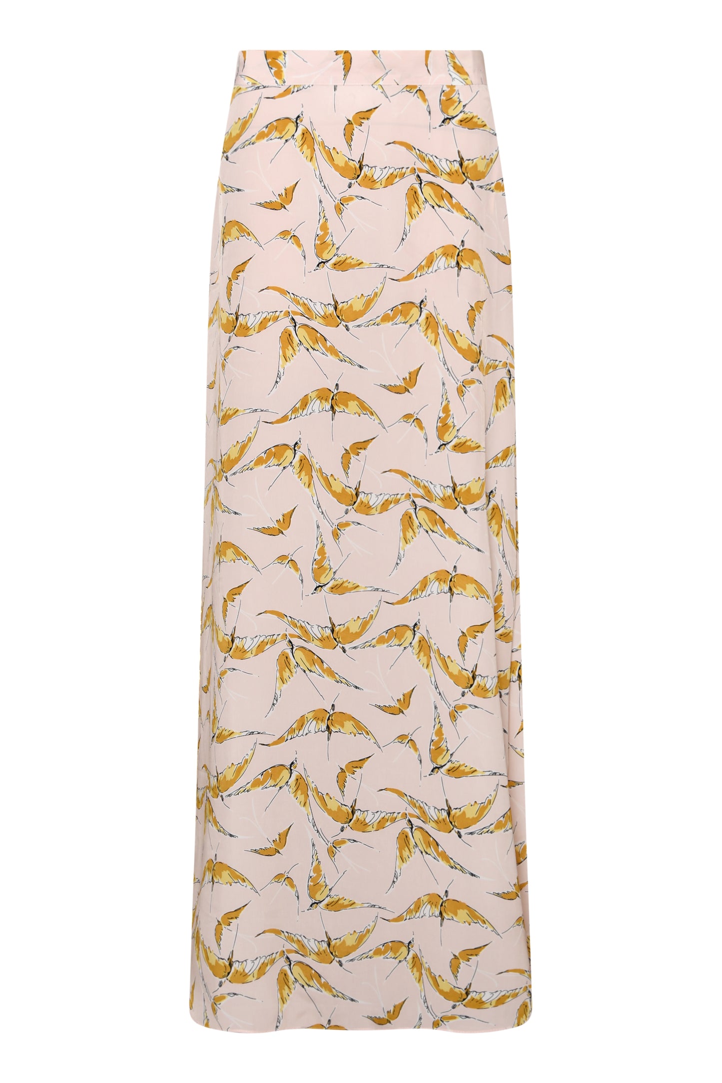 GUINEVERE MAXI SKIRT | PINK SWALLOWS PRINT