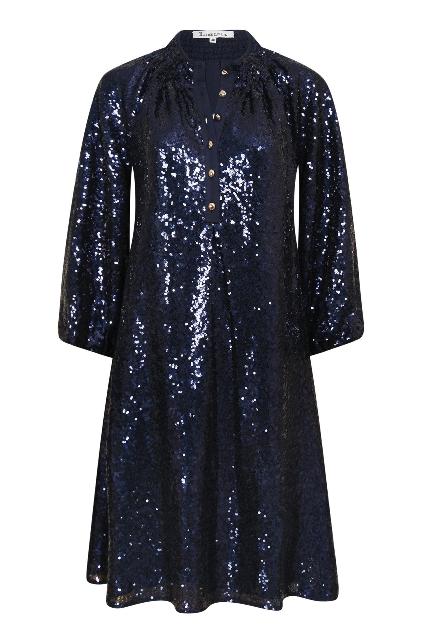 HARTFORD DRESS | BLUE SEQUINS