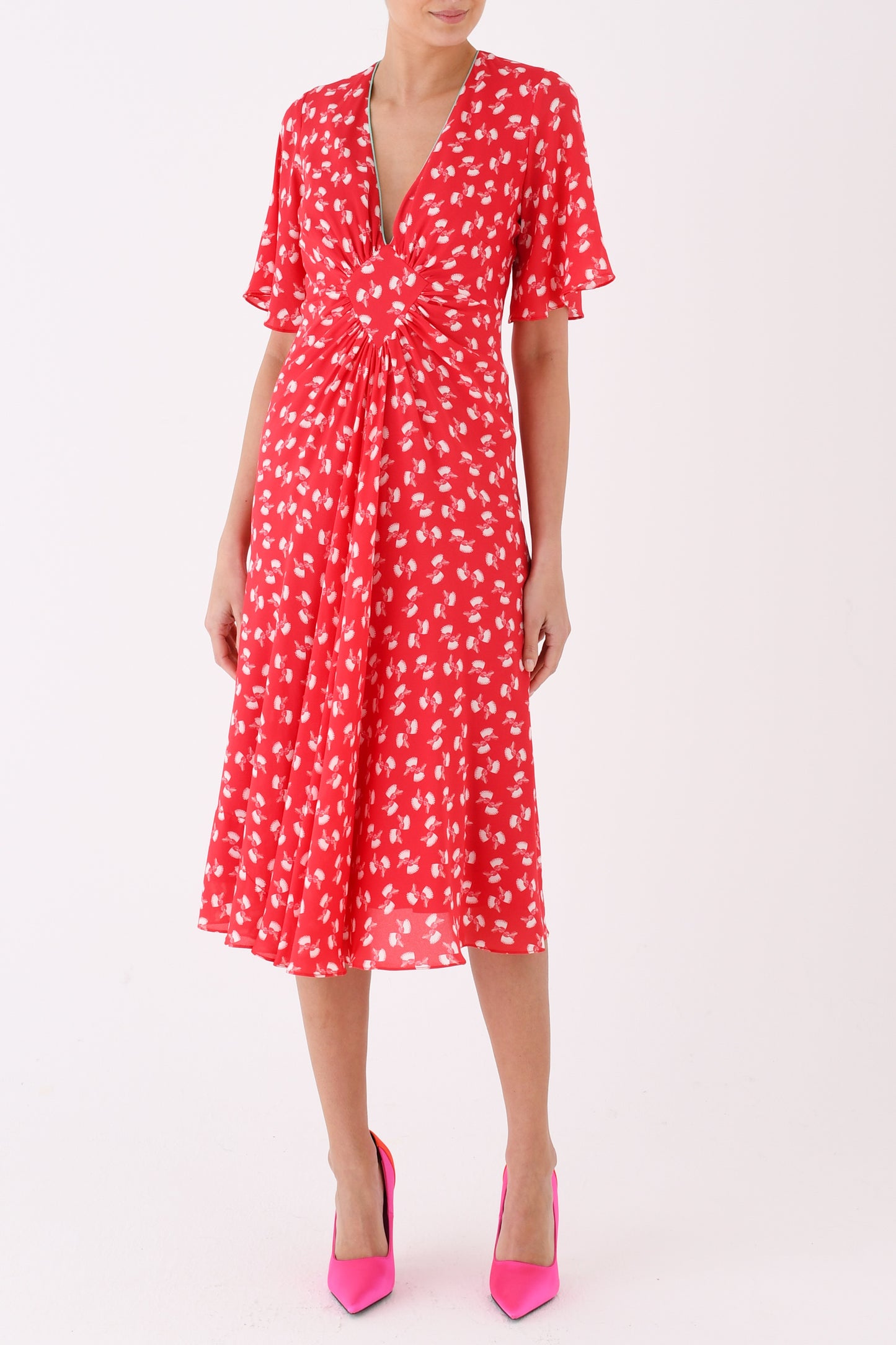 JESSIE DRESS | RED LARGE HIAWATHA PRINT