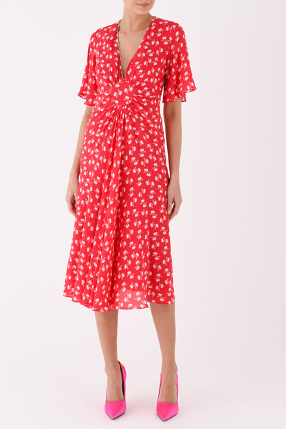 JESSIE DRESS | RED LARGE HIAWATHA PRINT