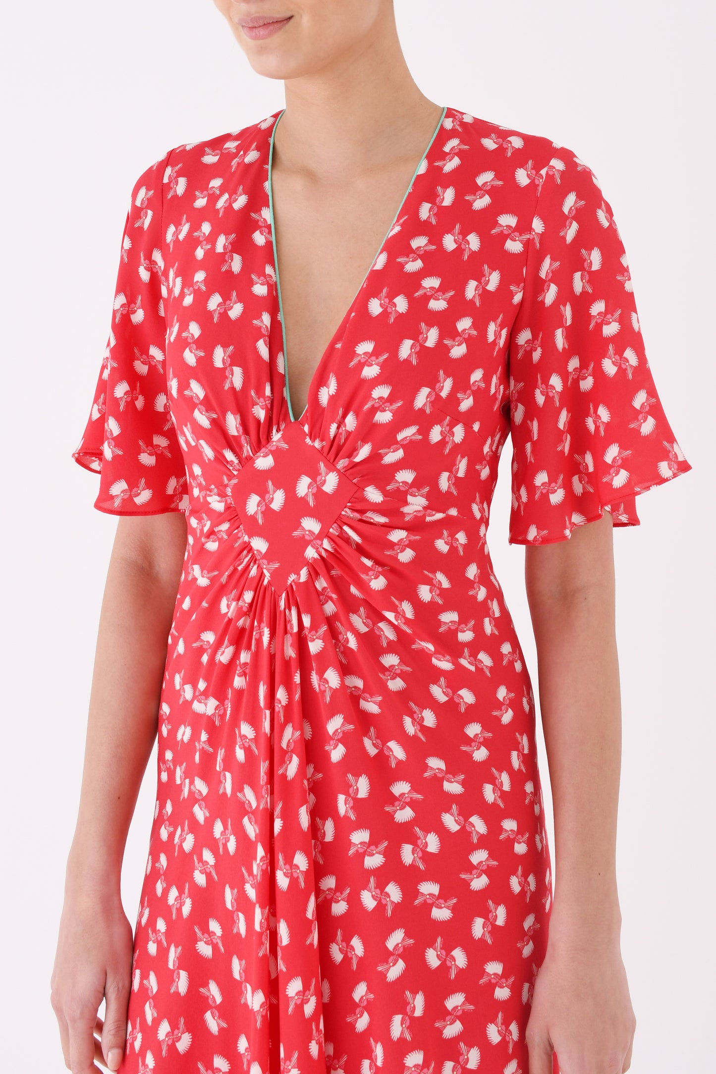 JESSIE DRESS | RED LARGE HIAWATHA PRINT