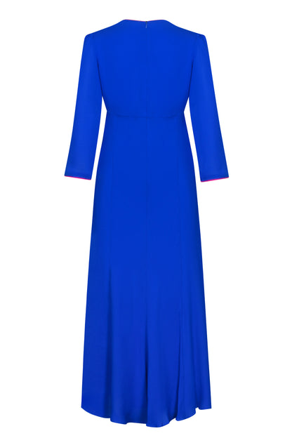 JESSIE DRESS | BRIGHT BLUE SILK GEORGETTE