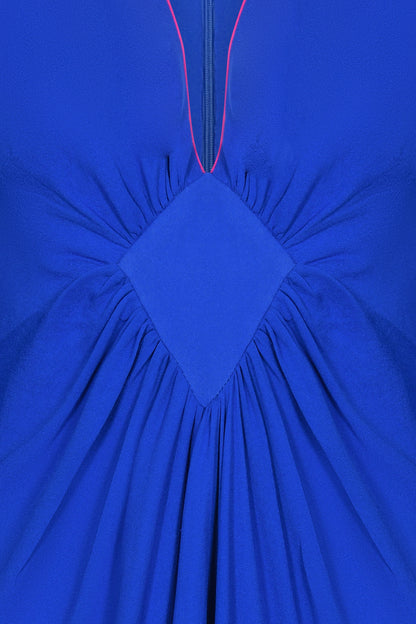 JESSIE DRESS | BRIGHT BLUE SILK