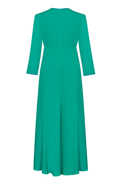 JESSIE DRESS | BRIGHT GREEN SILK GEORGETTE