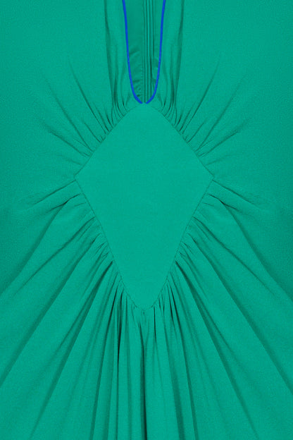 JESSIE DRESS | BRIGHT GREEN SILK GEORGETTE