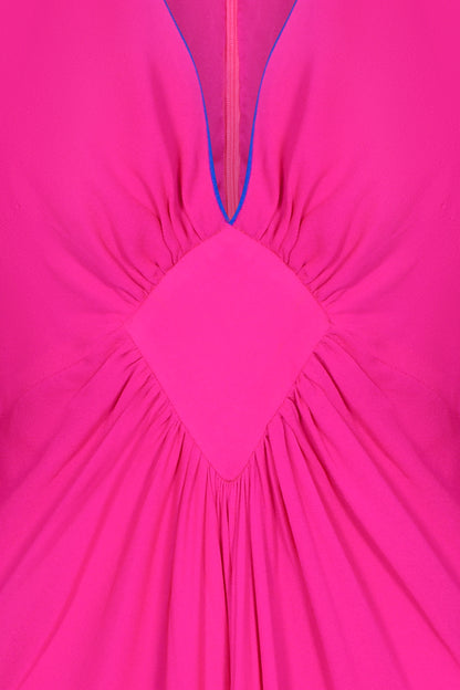 JESSIE DRESS | HOT PINK SILK GEORGETTE