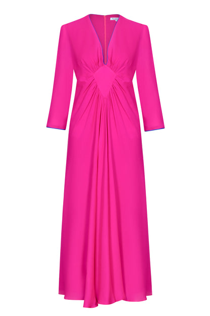 JESSIE DRESS | HOT PINK SILK GEORGETTE
