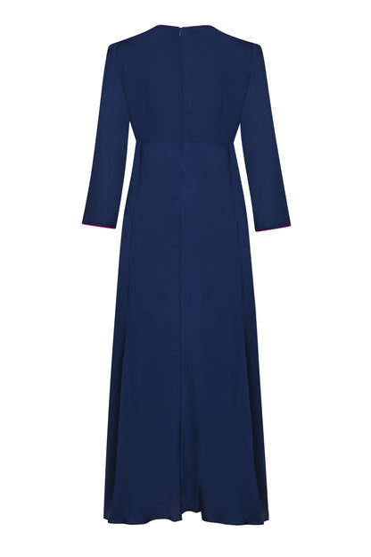 JESSIE DRESS | NAVY SILK GEORGETTE