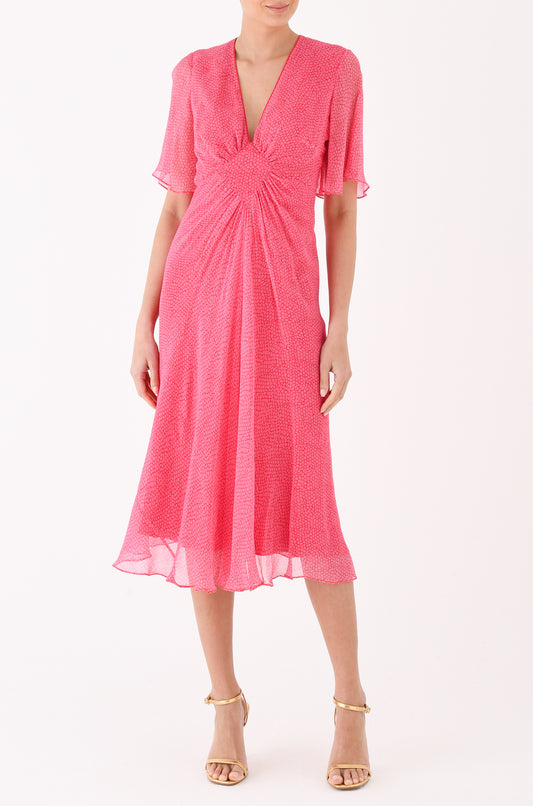 JESSIE DRESS | ORGANIC PRINT SALMON