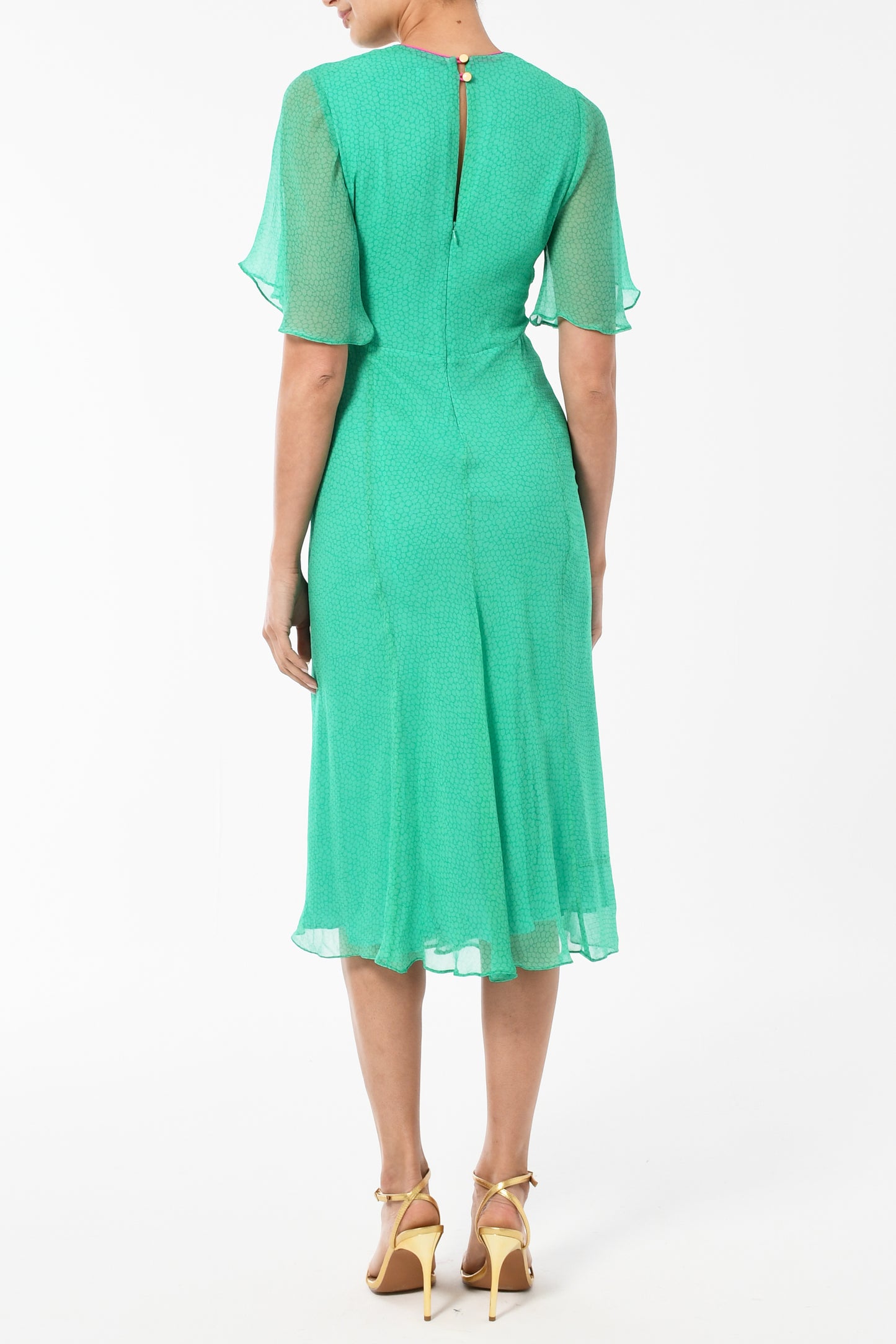 JESSIE DRESS | GREEN ORGANIC PRINT