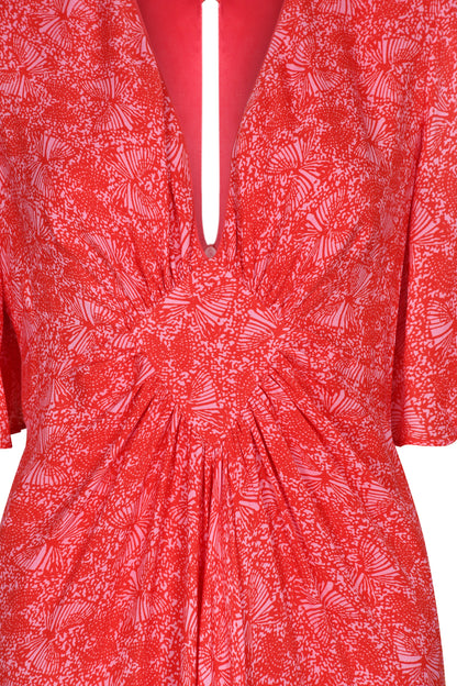 JESSIE DRESS | RED FLUTTER PRINT