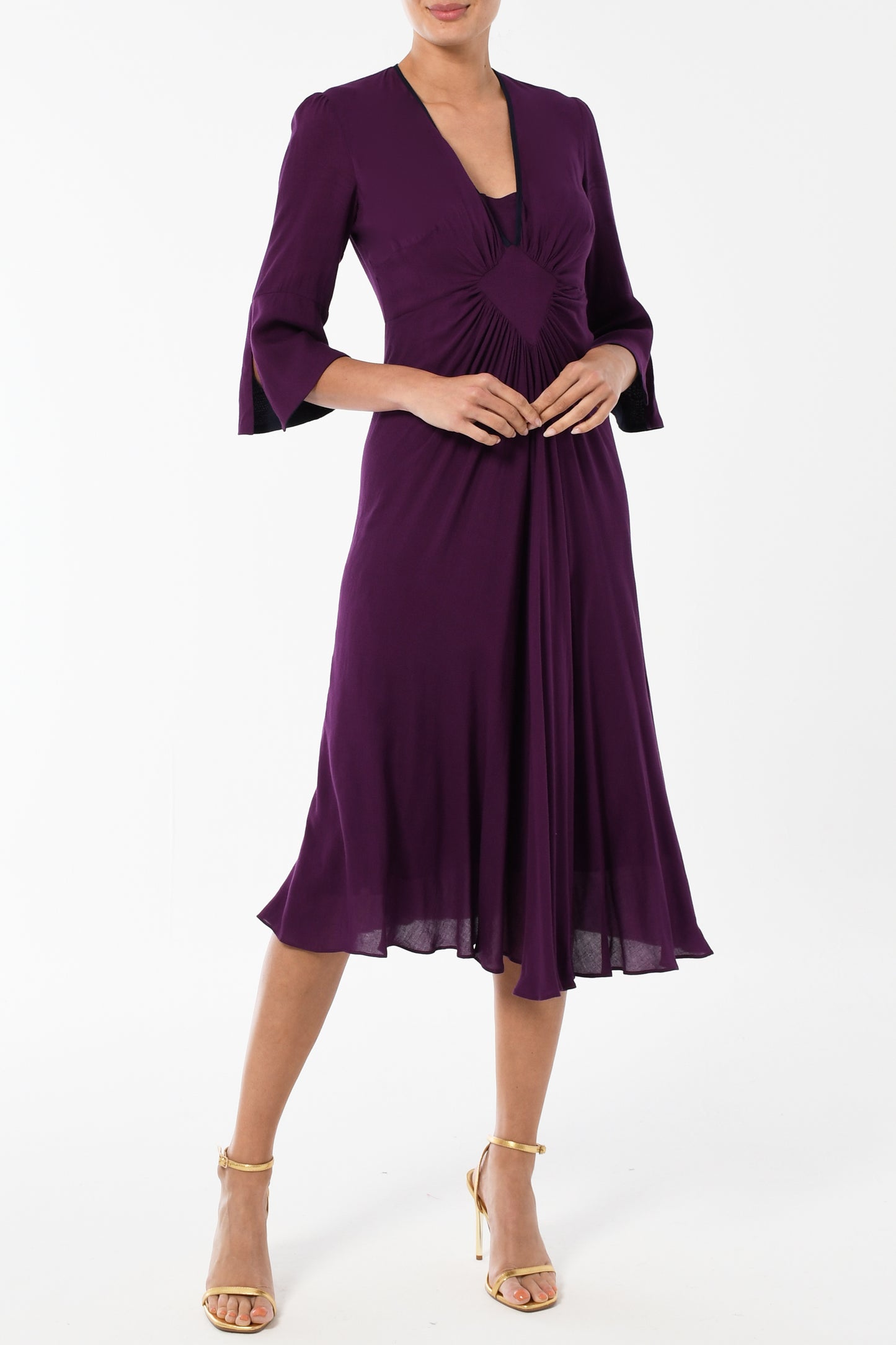 JESSIE DRESS | AUBERGINE RAYON