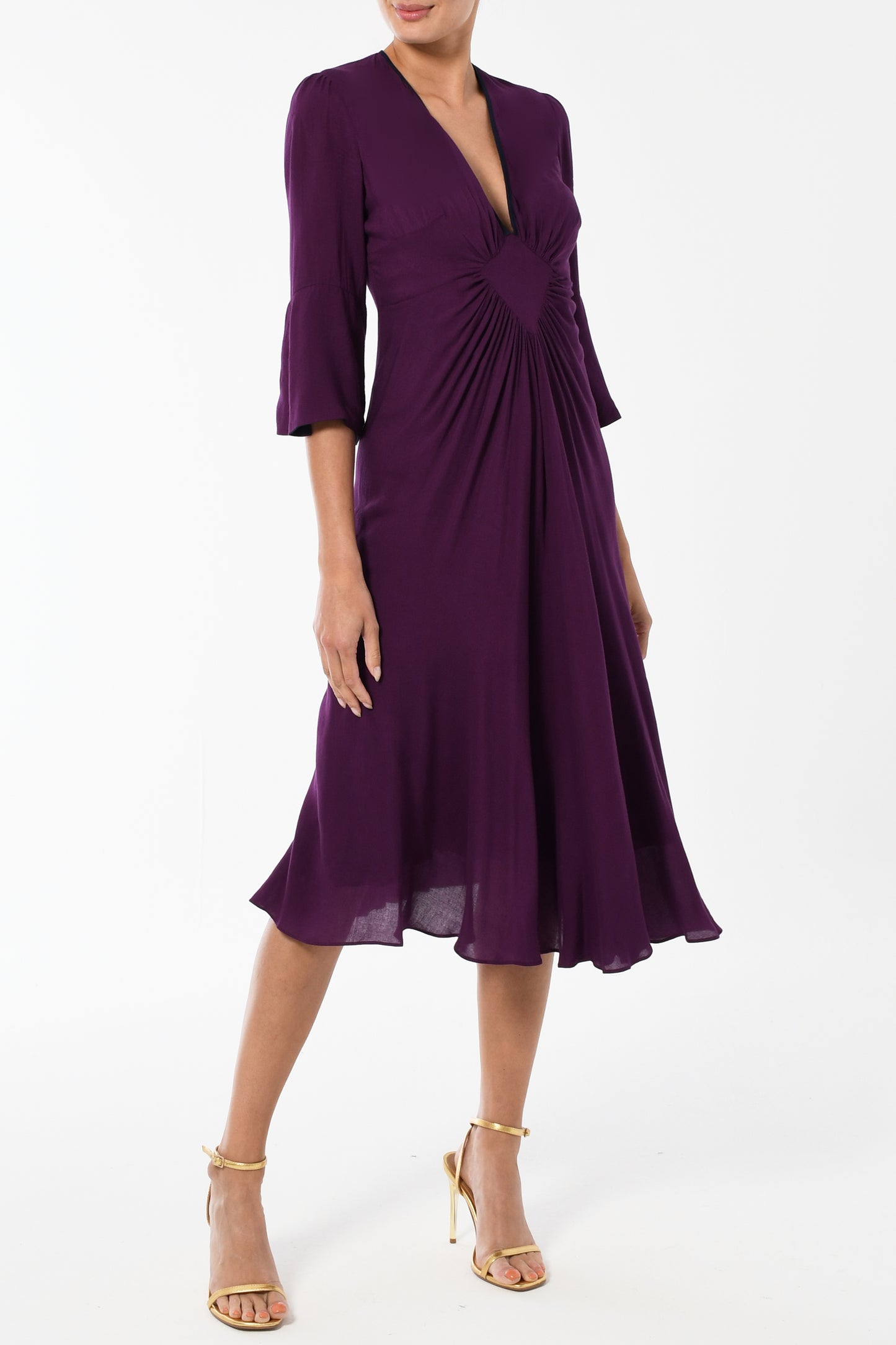JESSIE DRESS | AUBERGINE RAYON