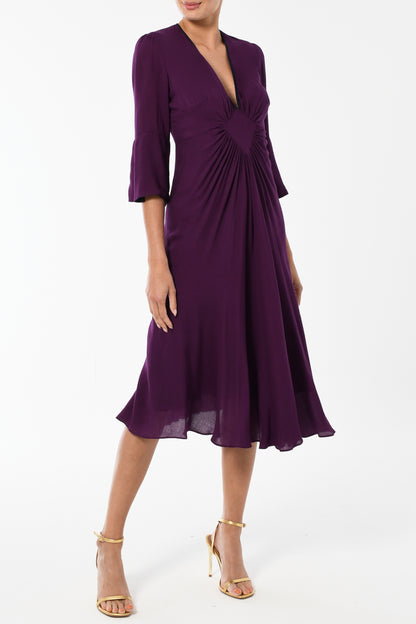 JESSIE DRESS | AUBERGINE RAYON