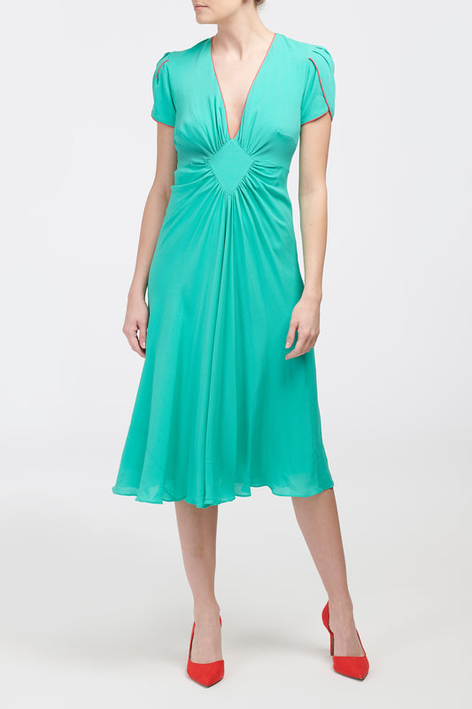 JESSIE DRESS | TURQUOISE SILK