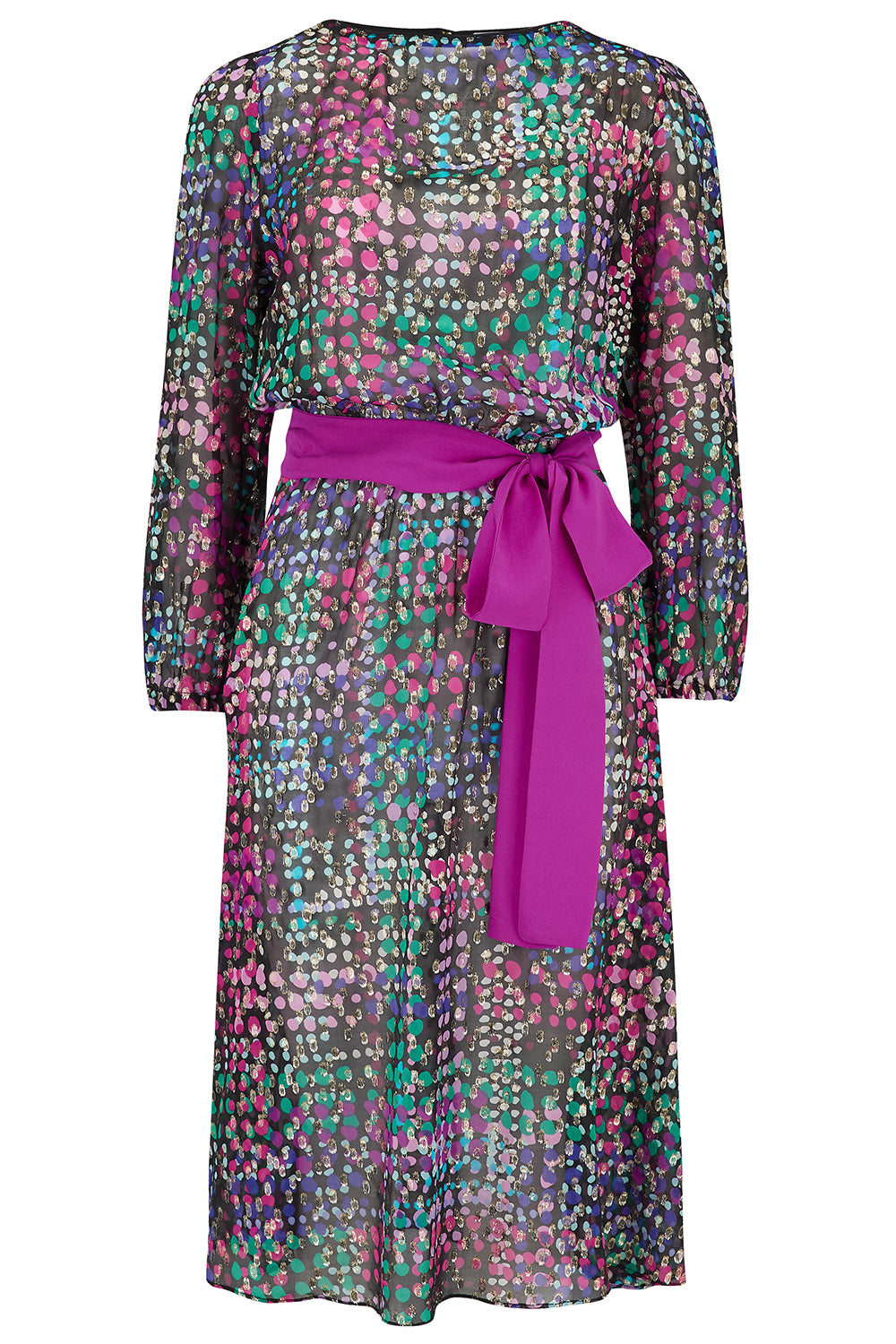JOJO DRESS | GOLDEN DOTTY SILK