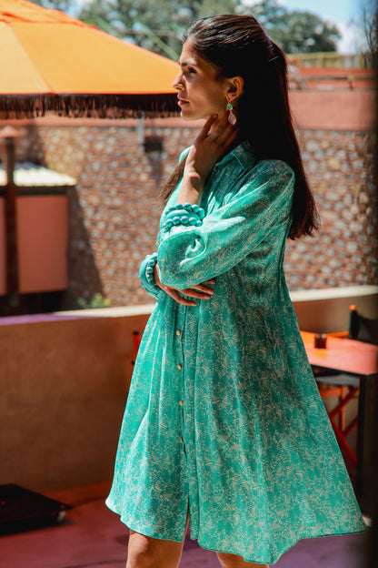 ISLA SHIRT DRESS | FLUTTER PRINT