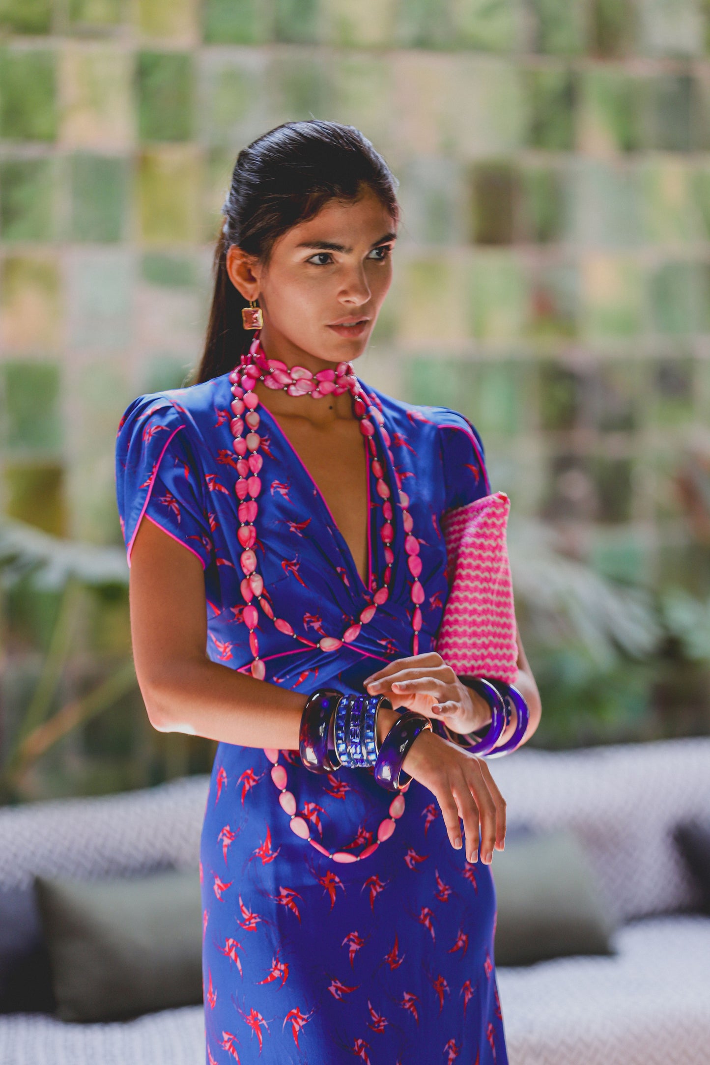 LONG MILLIE DRESS | LOVEBIRDS PRINT