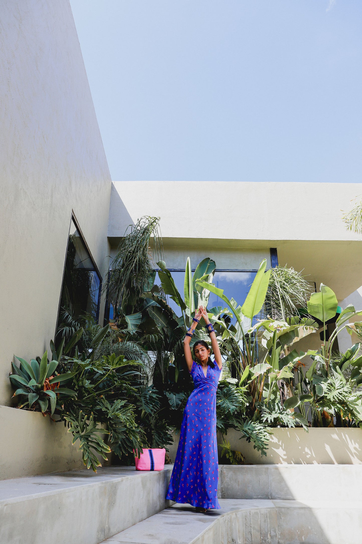 LONG MILLIE DRESS | LOVEBIRDS PRINT