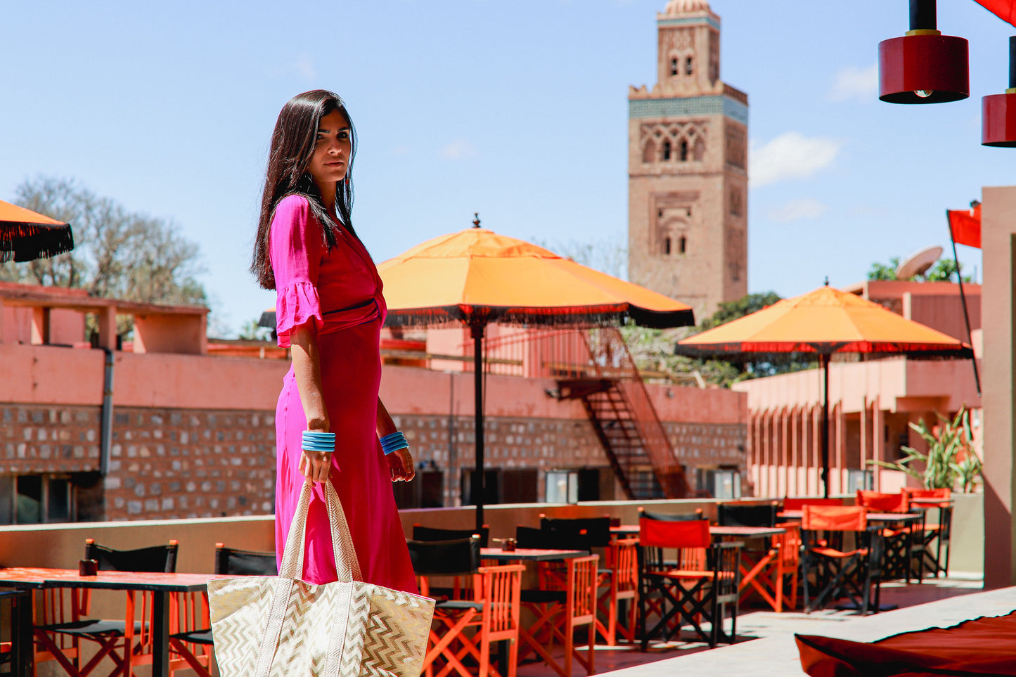 MILLIE DRESS | HOT PINK SILK GEORGETTE