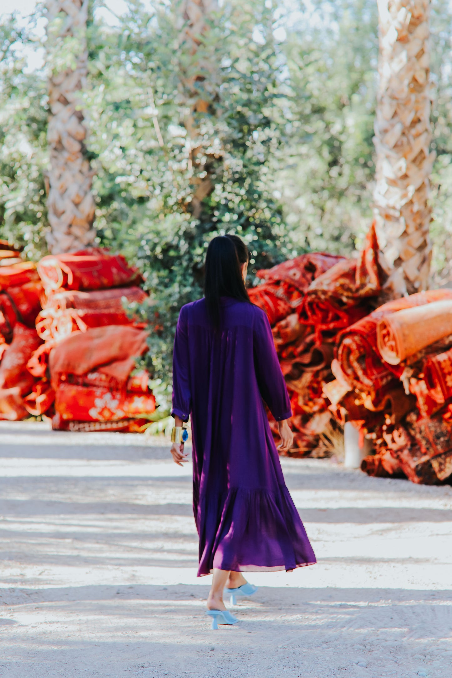 CLAUDE DRESS | AUBERGINE RAYON