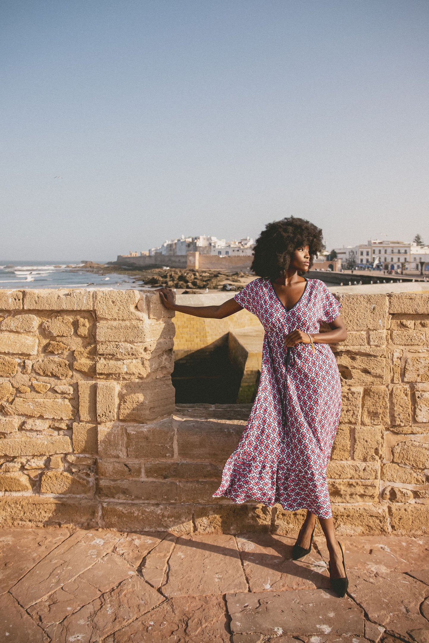 LONGER VIOLET DRESS | CRAZY PAV PRINT