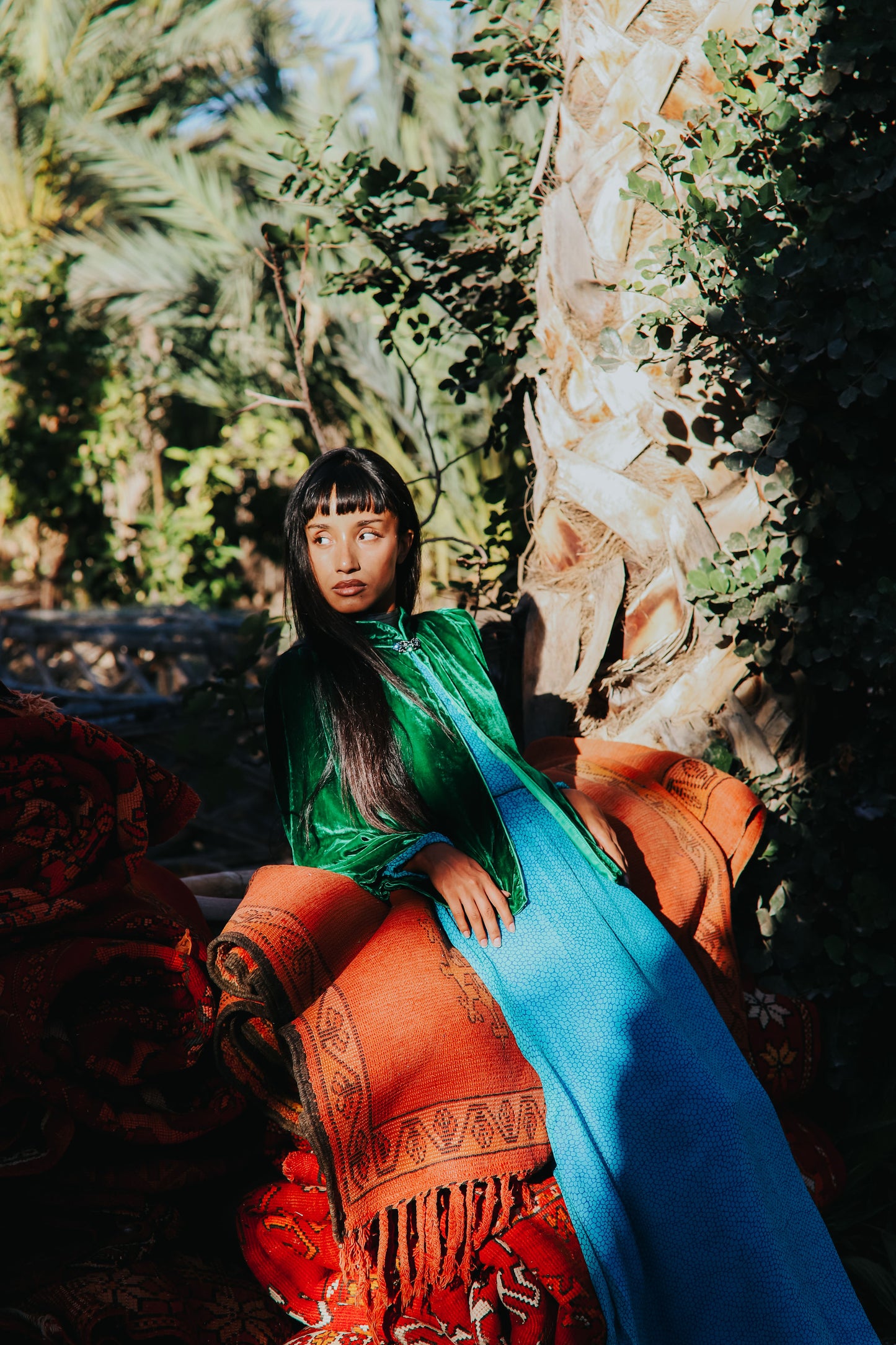 MAXI JOJO DRESS | TURQUOISE ORGANIC PRINT