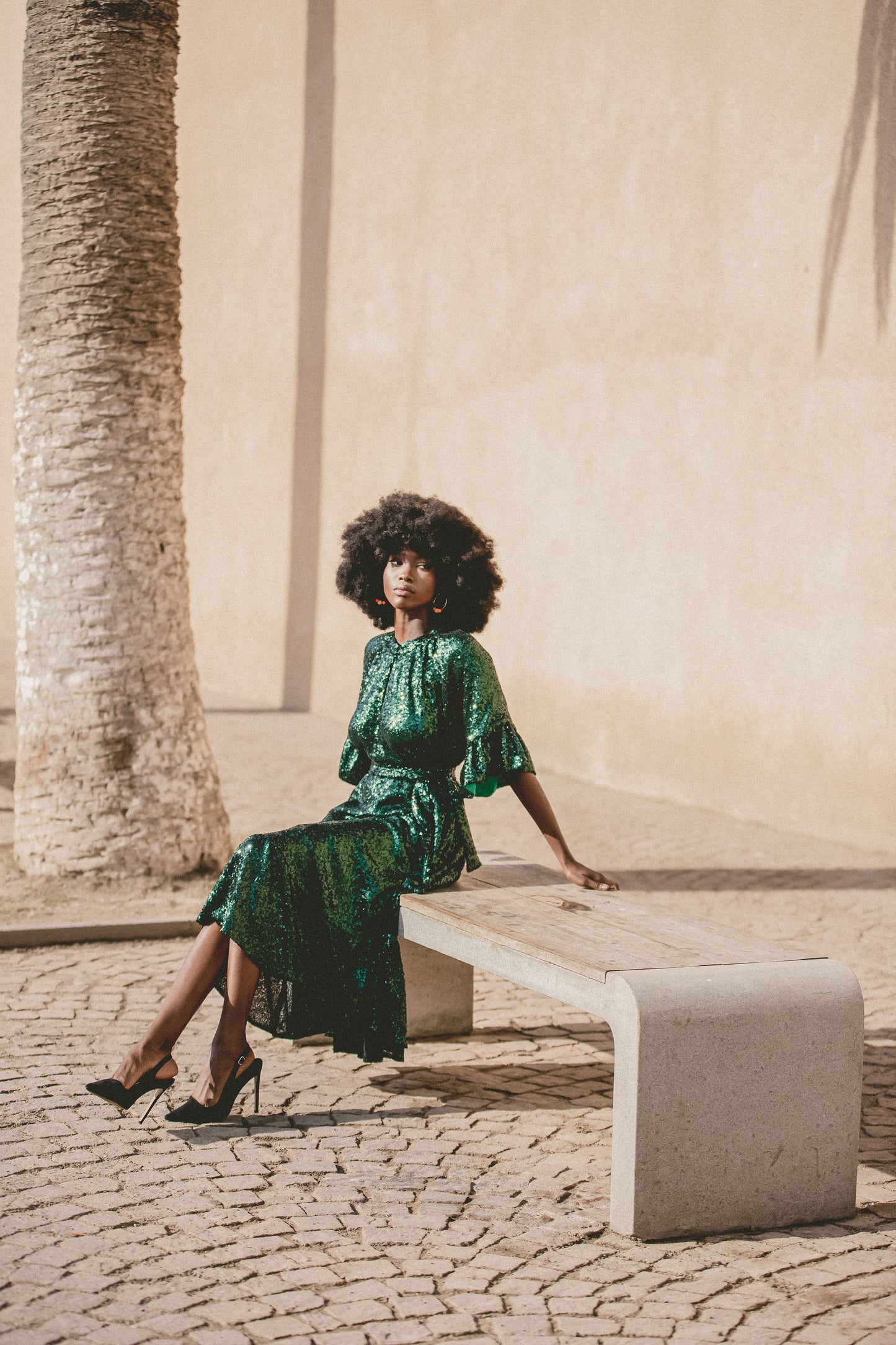 BLAZE DRESS | GREEN SEQUINS