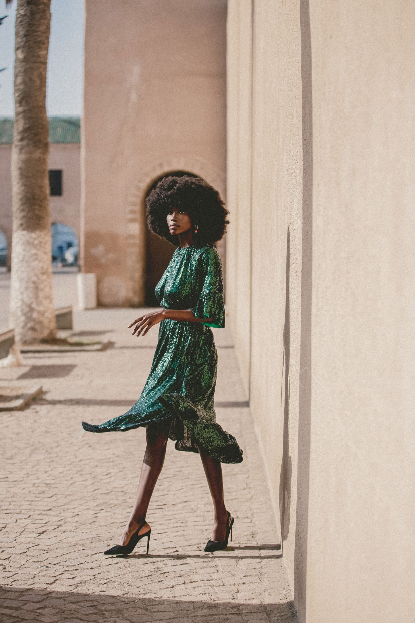 BLAZE DRESS | GREEN SEQUINS