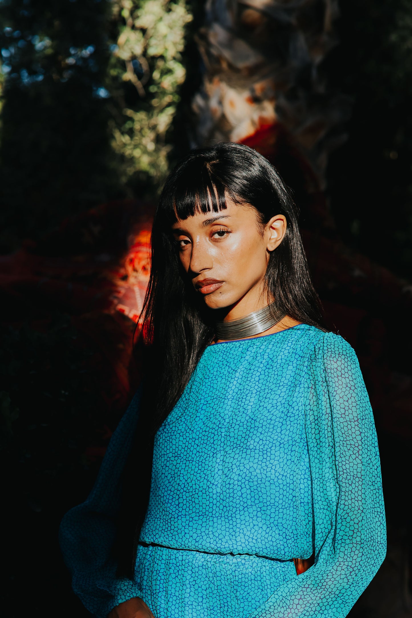 MAXI JOJO DRESS | TURQUOISE ORGANIC PRINT