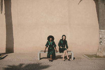 GOODIE TUNIC | BOTTLE GREEN SEQUINS