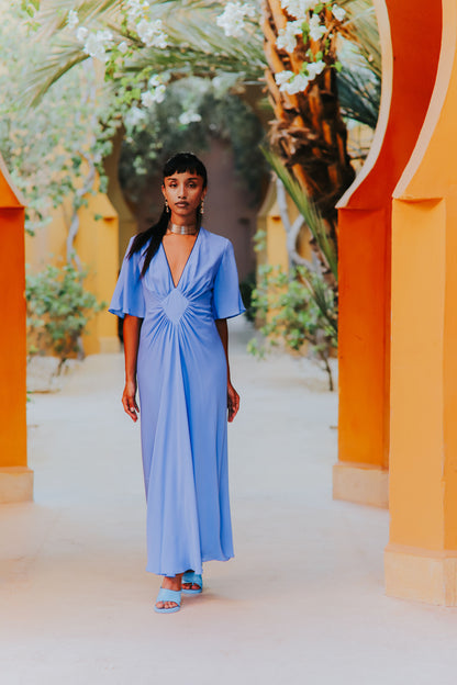 MIDI JESSIE DRESS | CORNFLOWER BLUE