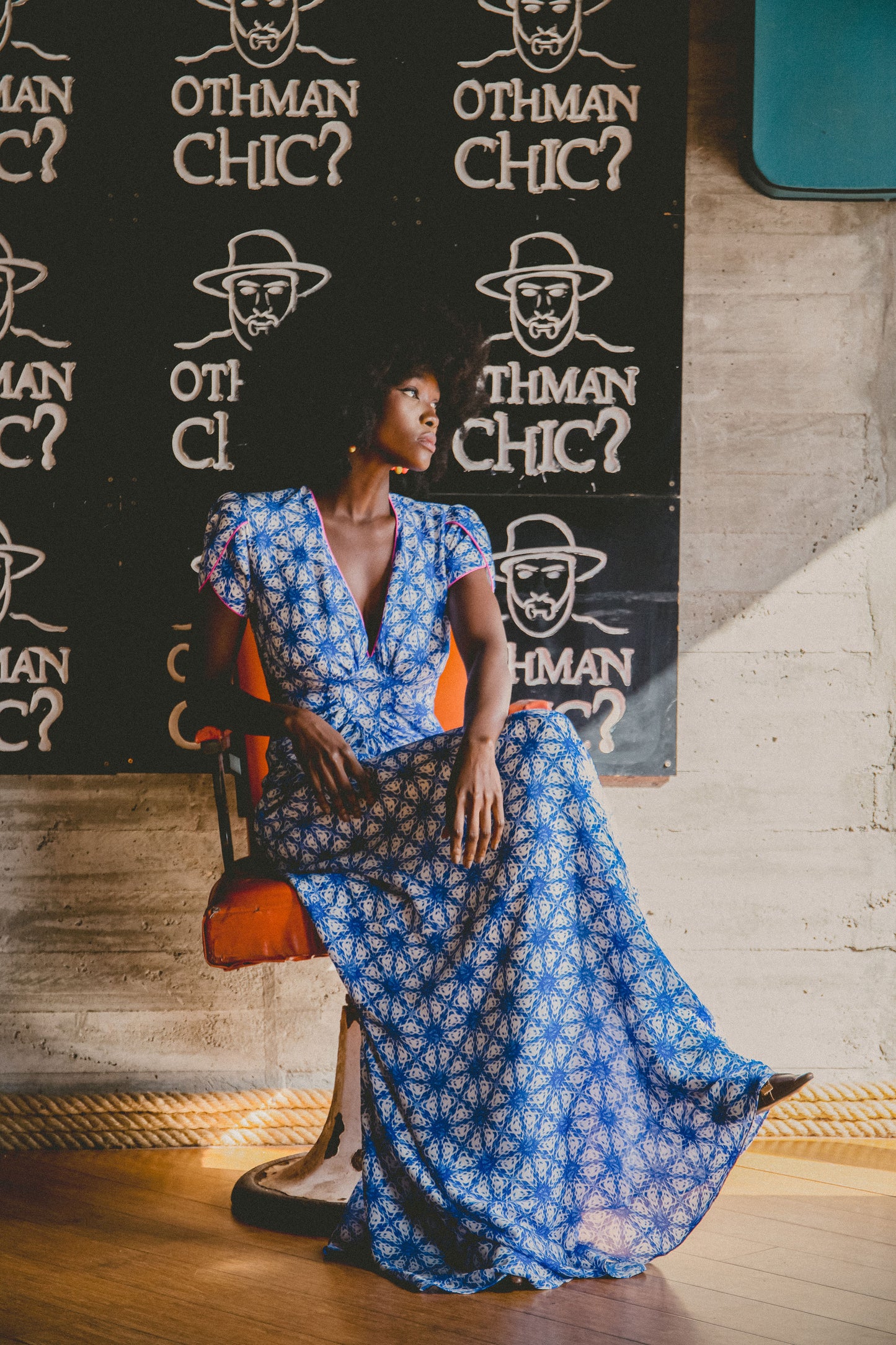 LONG JESSIE DRESS | STARTRACK PRINTED SILK