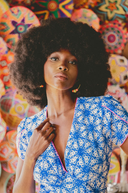 LONG JESSIE DRESS | STARTRACK PRINTED SILK