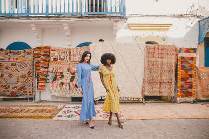 LONGER VIOLET DRESS | LOVEBIRDS PRINT