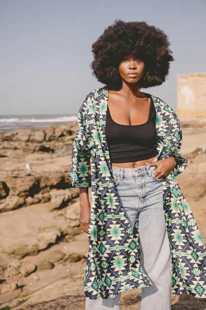 KIMONO | GEOTRI SILK TWILL