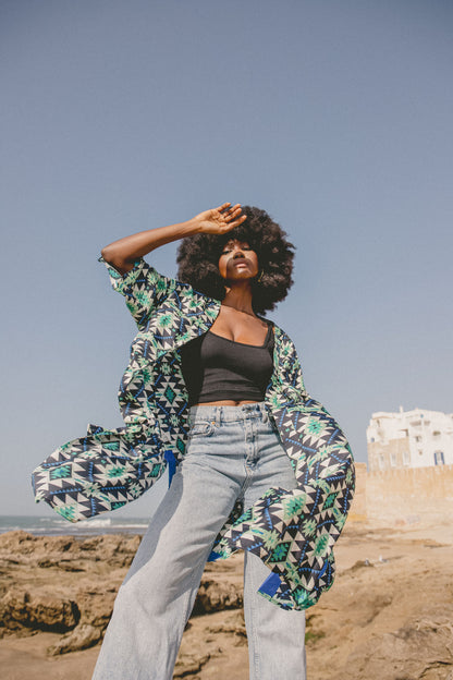 KIMONO | GEOTRI SILK TWILL