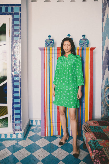CHLOE DRESS | LOVEBIRDS PRINT