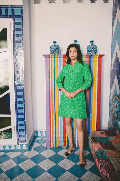 CHLOE DRESS | LOVEBIRDS PRINT