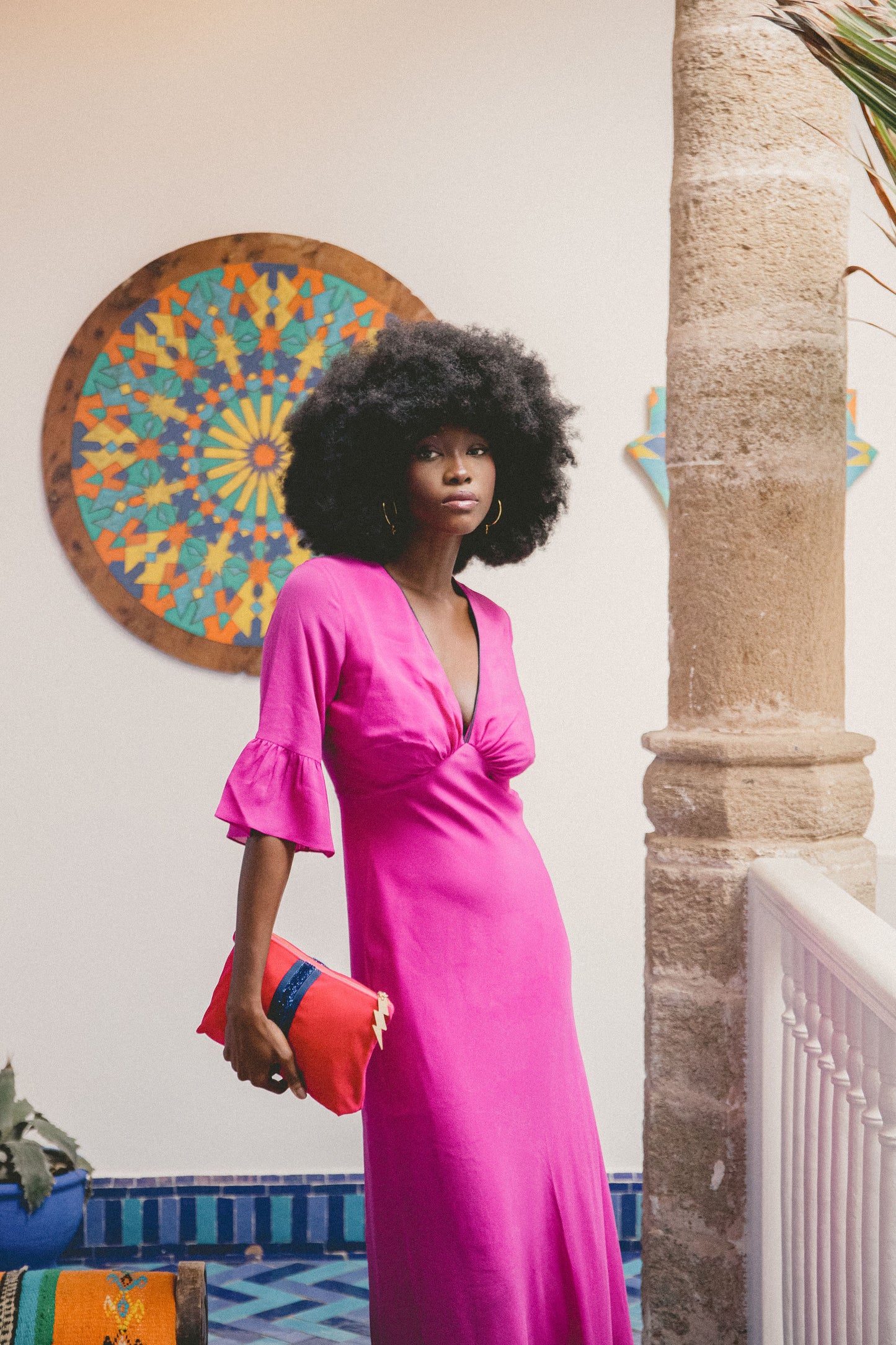 MIDI TAMARA DRESS | AMETHYST SILK GEORGETTE