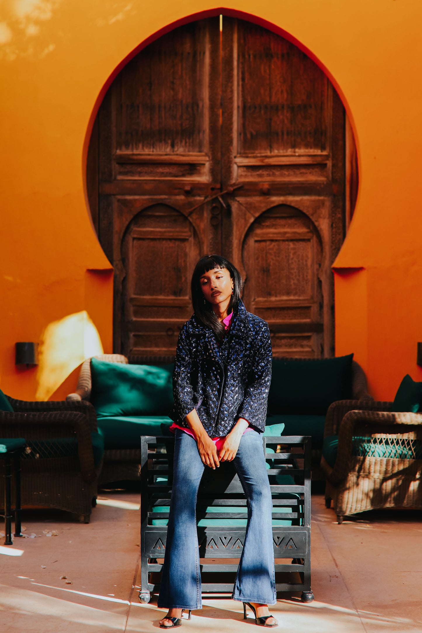 WOOLHAMPTON JACKET | BLUE SEQUINS