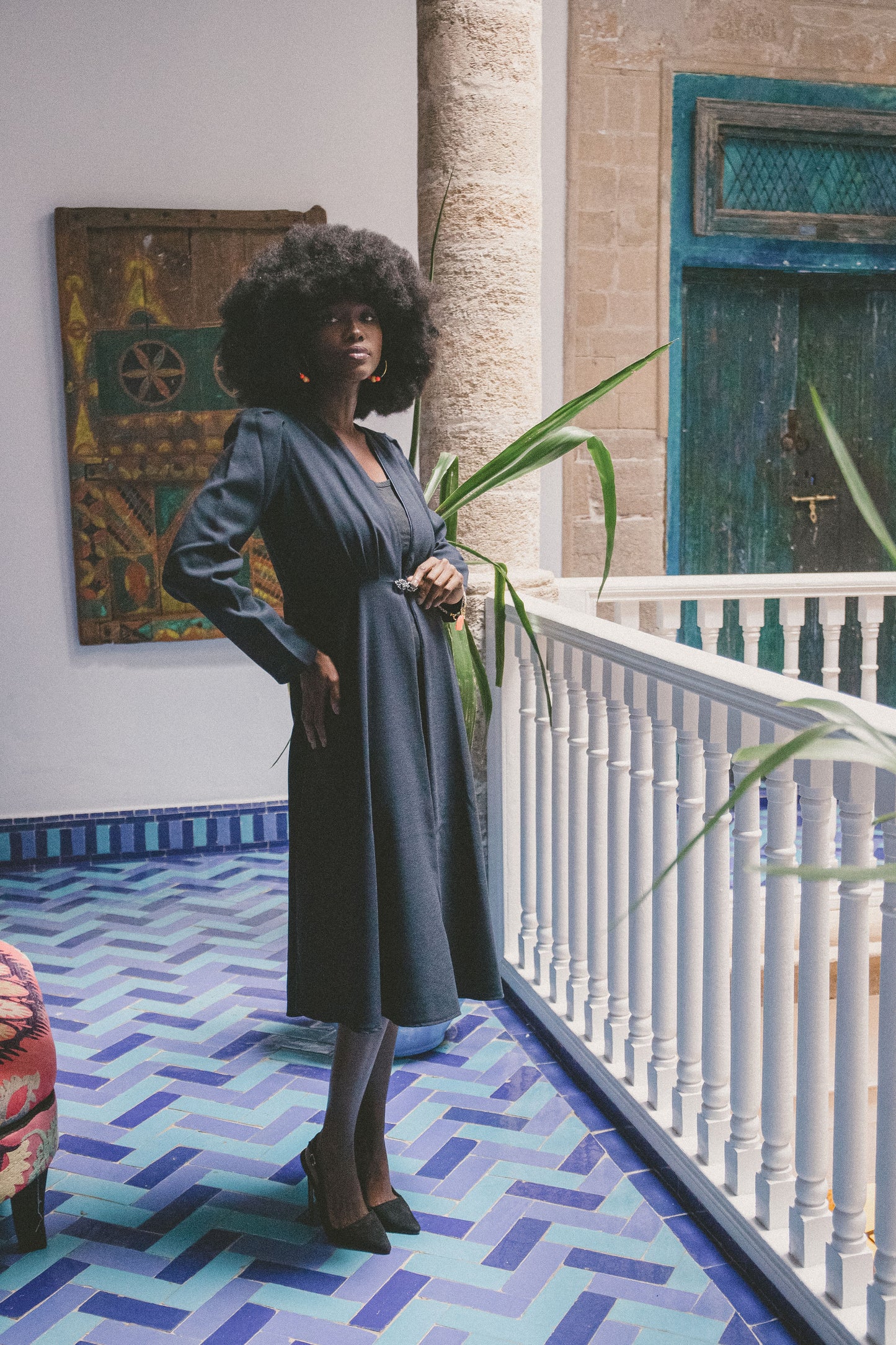 NEW DULWICH COAT | NAVY WOOL CREPE