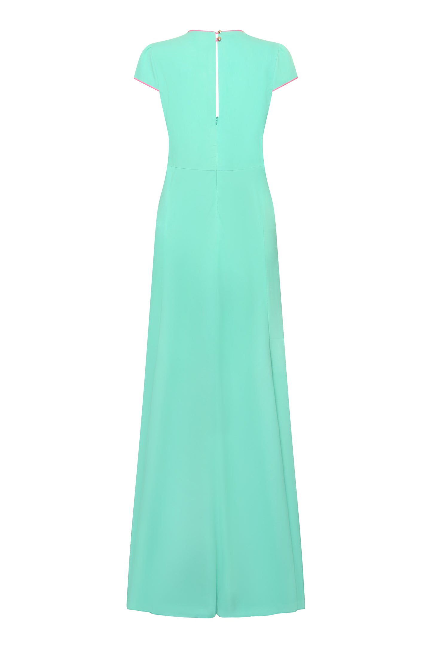 LONG JESSIE DRESS | SEA GREEN SILK FUJI