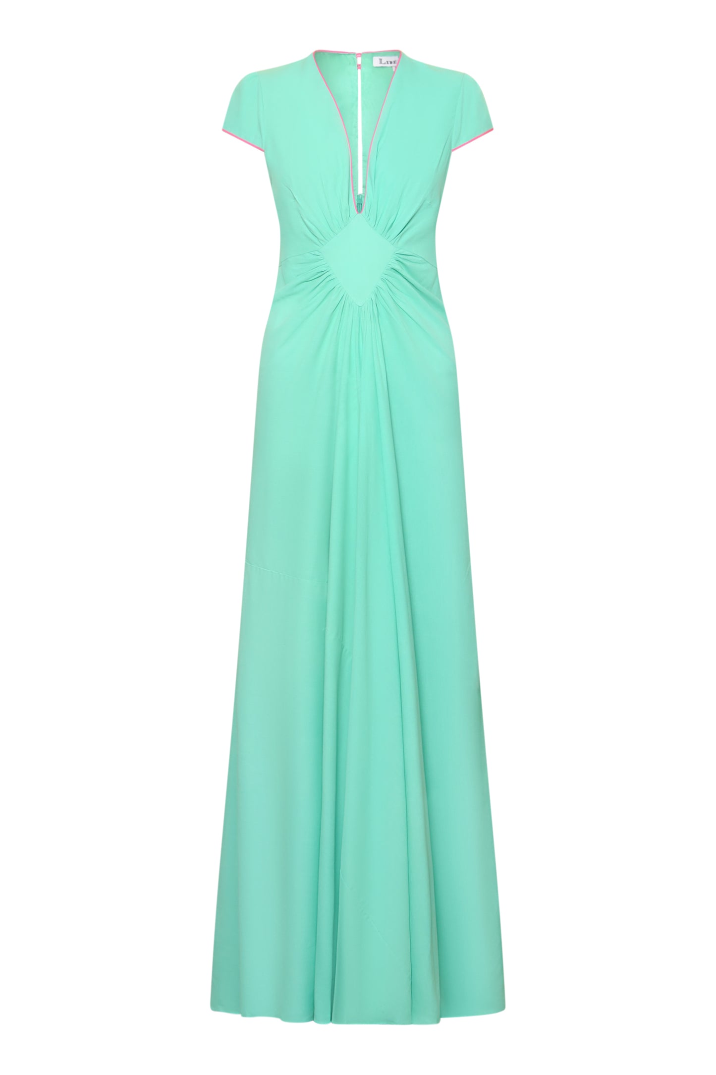 LONG JESSIE DRESS | SEA GREEN SILK FUJI