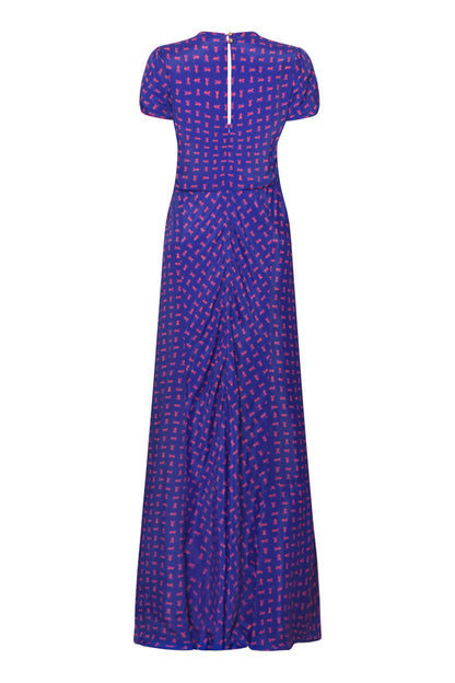 LONG JESSIE DRESS | ARROW PRINT SILK CREPE