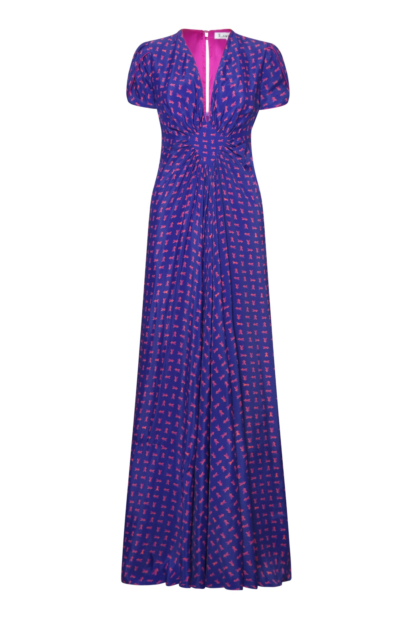 LONG JESSIE DRESS | ARROW PRINT SILK CREPE