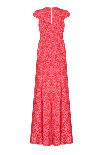 LONG JESSIE DRESS | FLUTTER PRINT