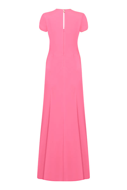 LONG JESSIE DRESS | PARTY PINK SILK